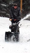 Schneefraese im Einsatz